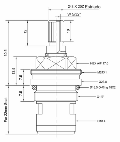 Reparo p/ Torneira MVC - ref. MEBER - 25169.5